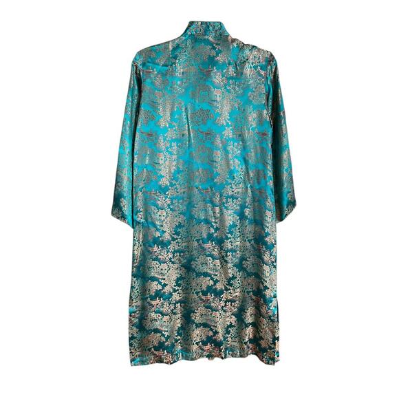 vintage Peony Brand Chinese brocade robe small - Picture 2 of 8